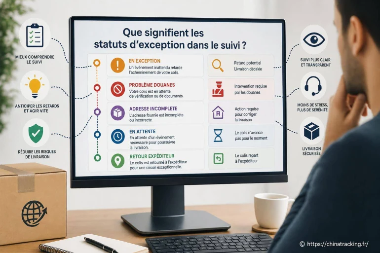 Que signifient les statuts d’exception dans le suivi ?