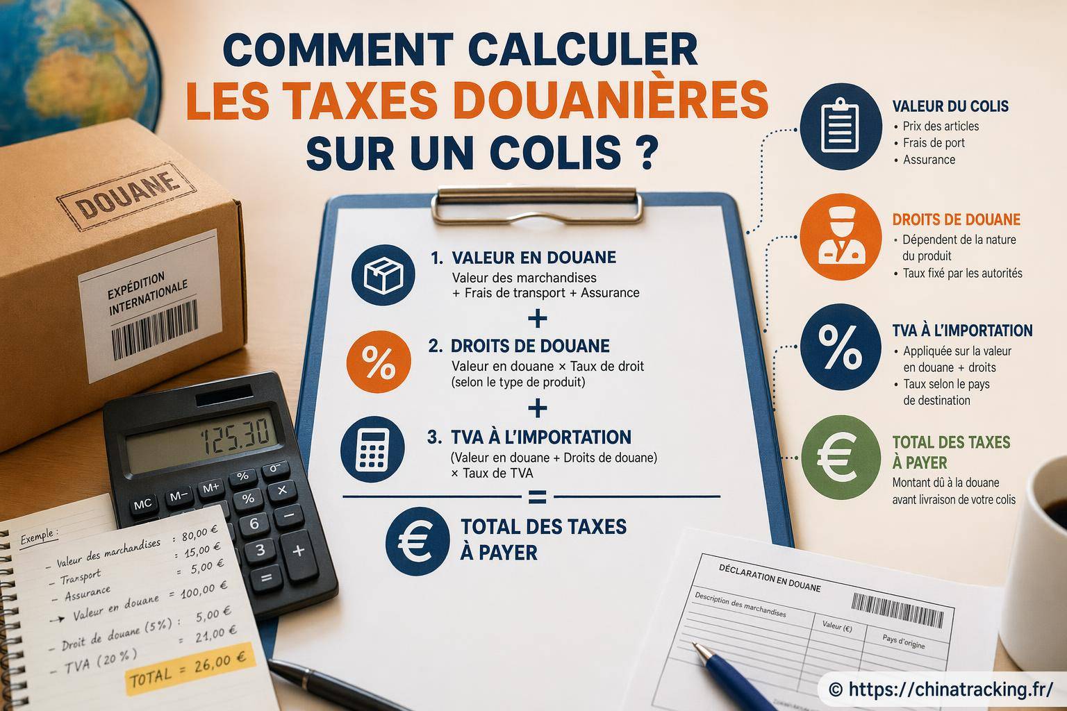 Comment calculer les taxes douanières sur un colis ?